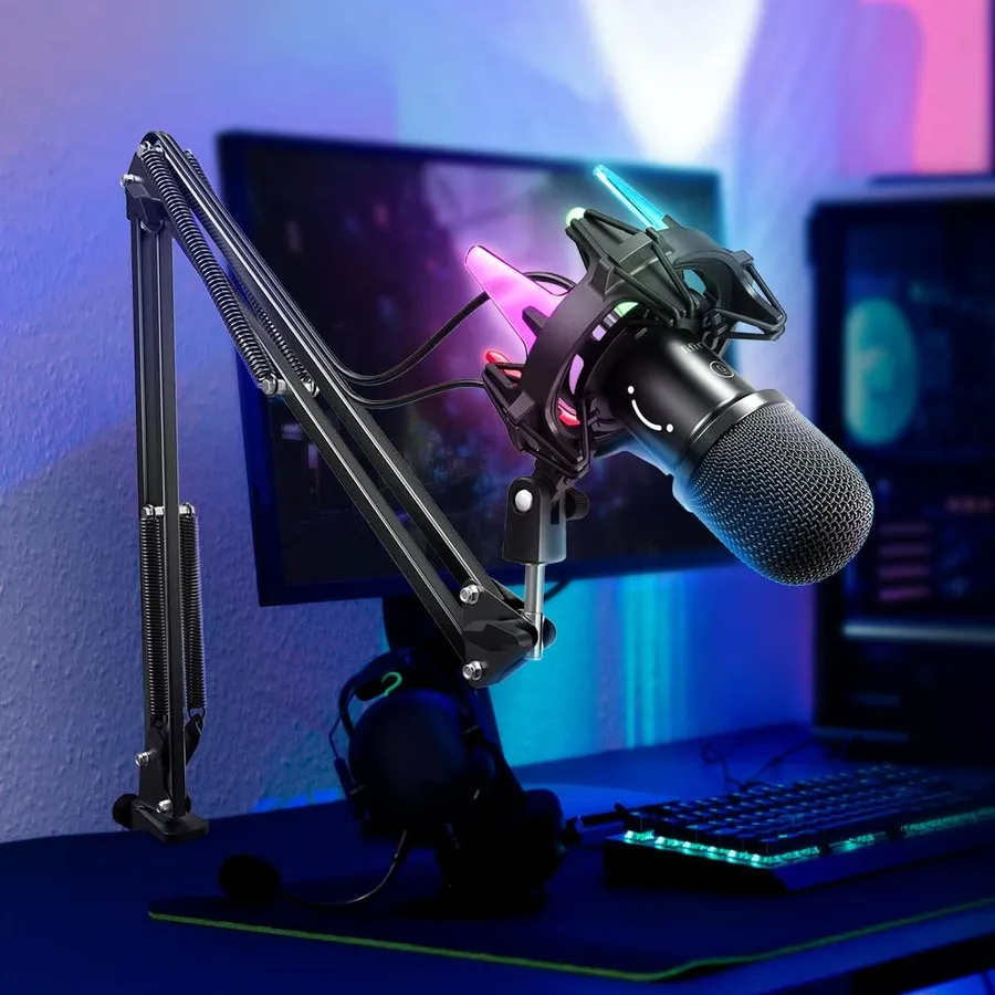 FIFINE K651 - Kit de micrófono USB dinámico con brazo
