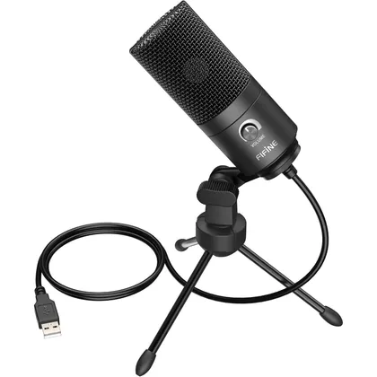 FIFINE K669B - Micrófono USB de condensador de metal