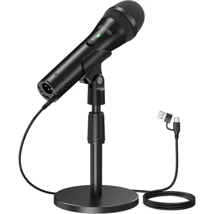 FIFINE TANK2 - Micrófono dinámico USB/XLR con pie